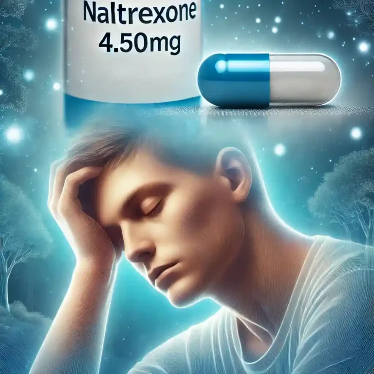 Tired person resting, representing fatigue from Naltrexone 4.50mg.